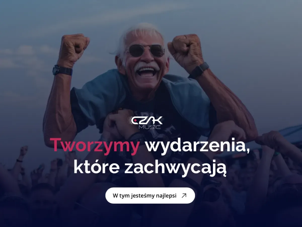Strona Czak Music z hasłem „Tworzymy wydarzenia, które zachwycają”